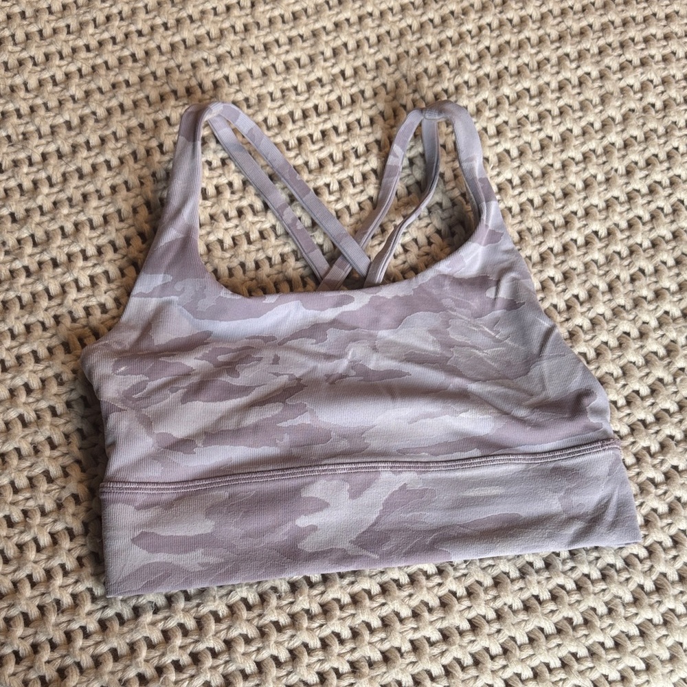 Lululemon Athletica Lavender Camouflage Sports Bra